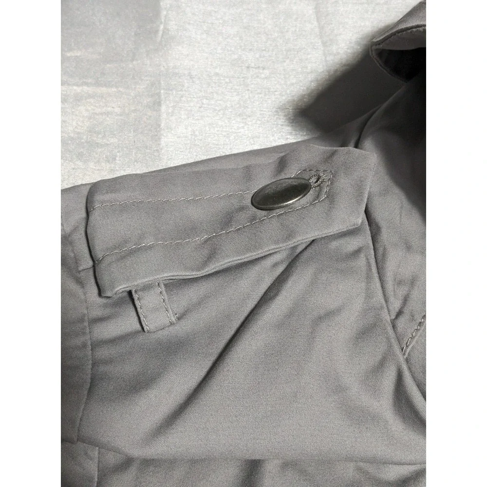 TED BAKER LONDON Women Size 2 Gray Belted Lined Full Zip Trench Coat - Picture 13 of 16